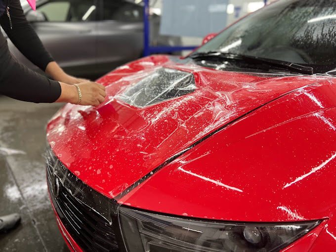 Henderson NV glossy sports car transformed to satin matte finish with Polar Tint Satin Finish PPF